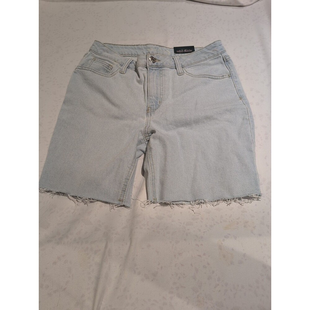 Wild Fable Shorts Womens 8/29 Blue High Rise Denim Jean Light Wash Raw Hem NWT